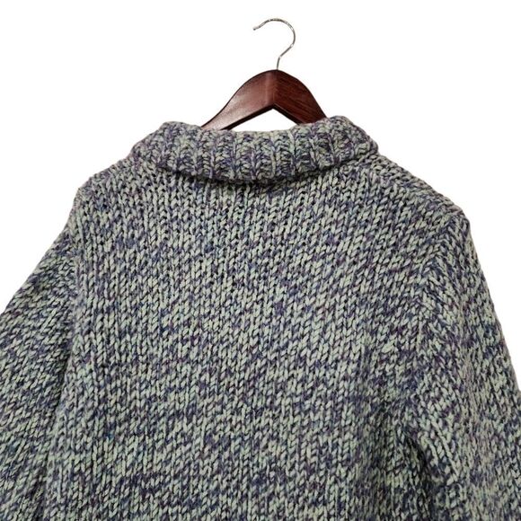 Vintage Northern Isles Variegated Knit Cardigan With Shell Buttons - Picture 4 of 13